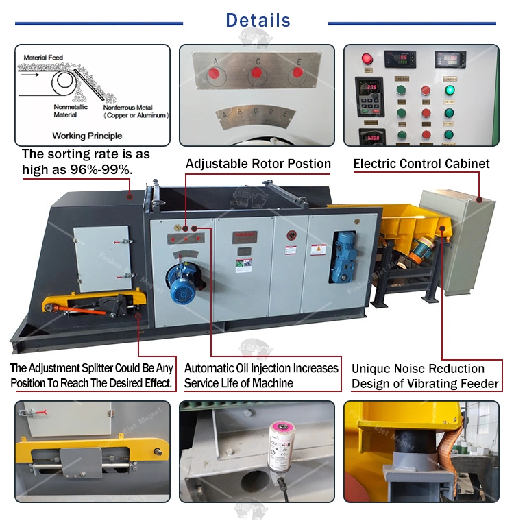 Non-Ferrous and Aluminium Copper Brass NF-Alloys Recycling From Crushed End of Live (ELV) Vehicles Car Fluff